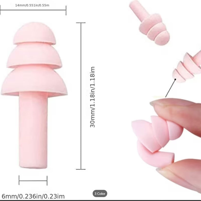 Ear Plugs 5 pairs random colours