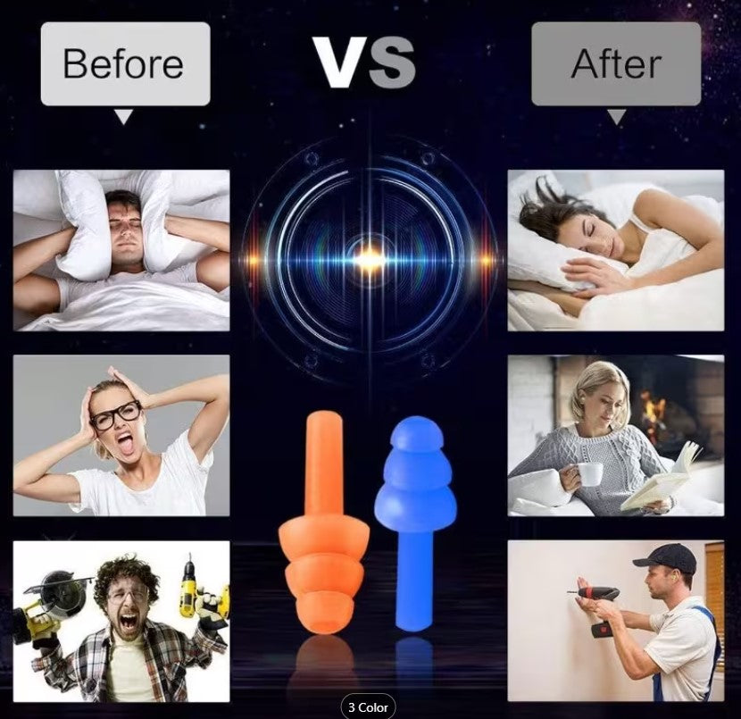 Ear Plugs 5 pairs random colours