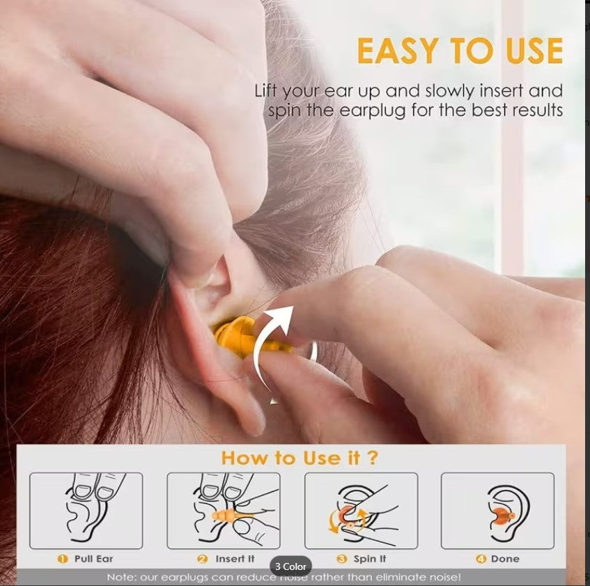 Ear Plugs 5 pairs random colours