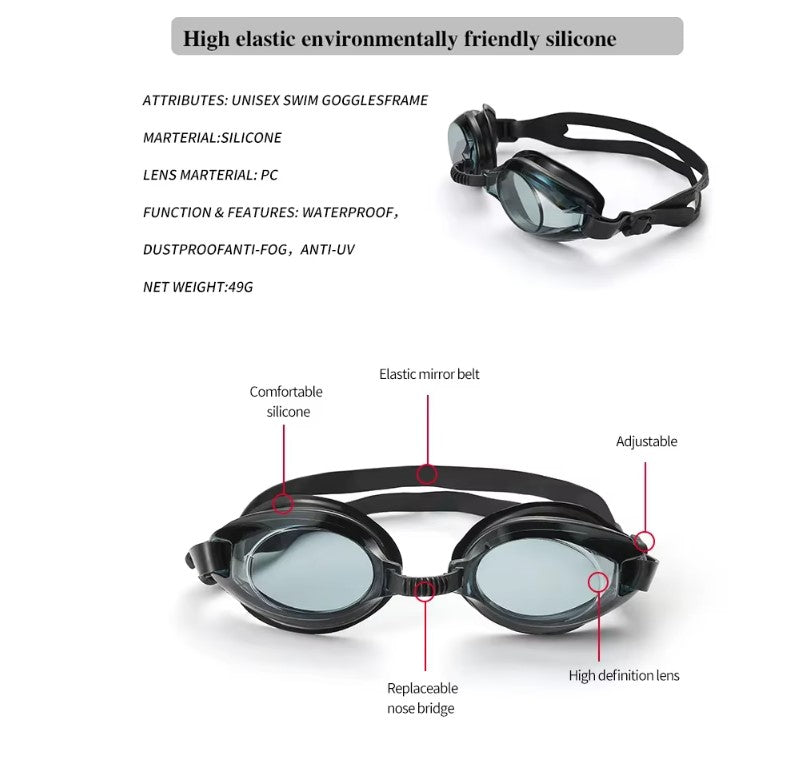 Anti Fog Swimming Googles Black