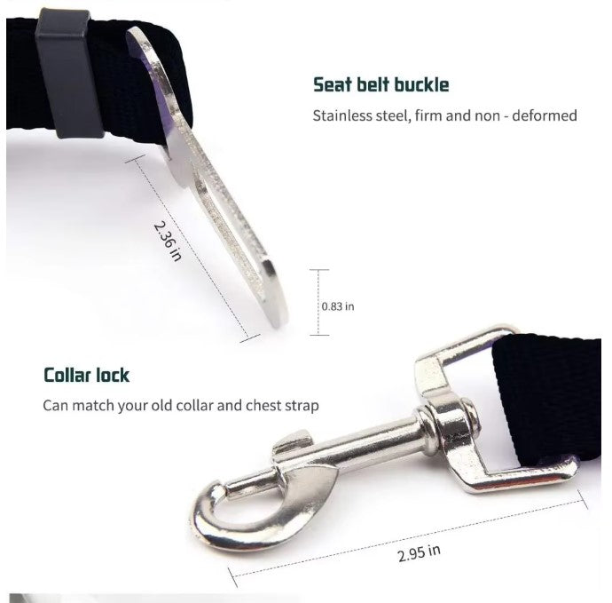 Adjustable Pet Seat Belt Pink