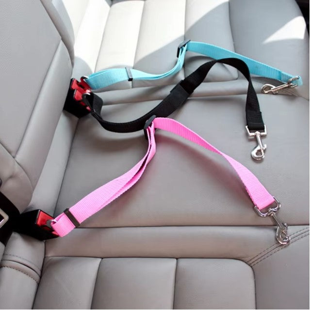 Adjustable Pet Seat Belt Pink