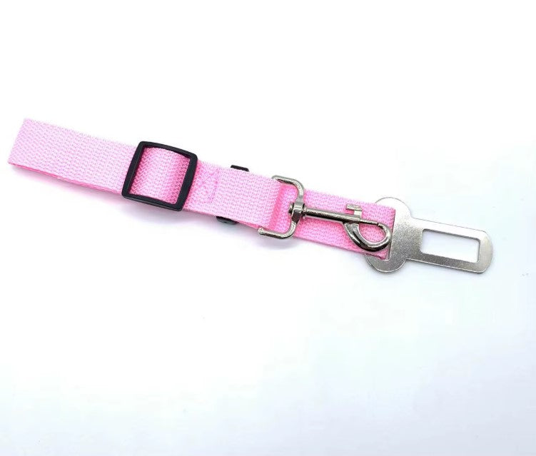 Adjustable Pet Seat Belt Pink