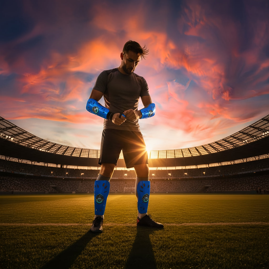 Football Shin Guards Blue