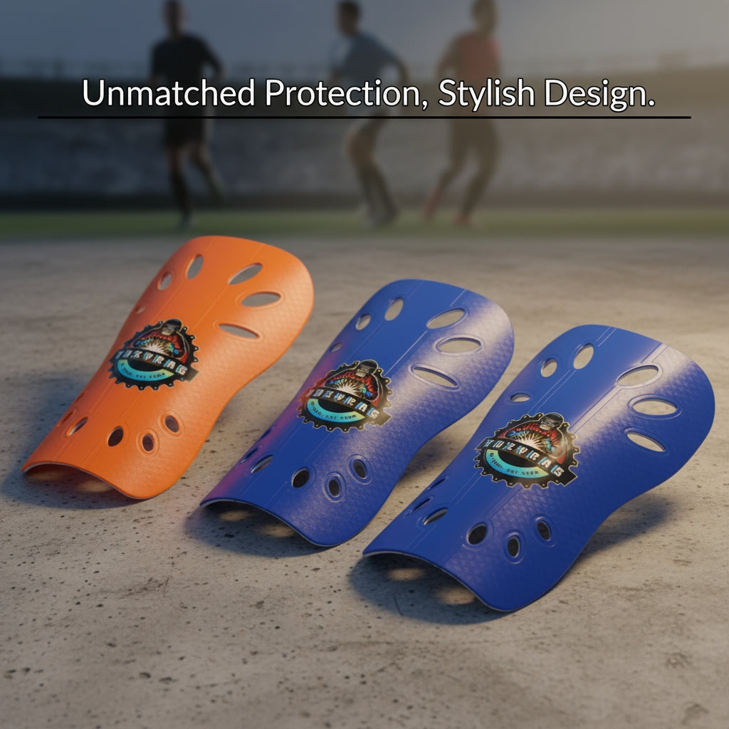 Football Shin Guards Blue