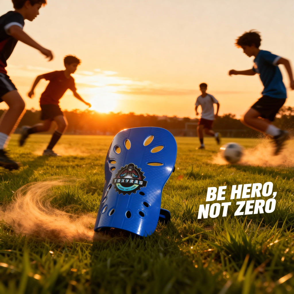 Football Shin Guards Blue