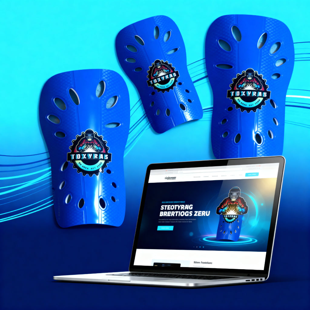Football Shin Guards Blue