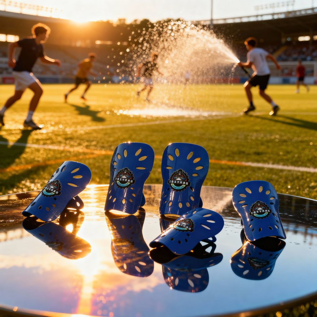 Football Shin Guards Blue