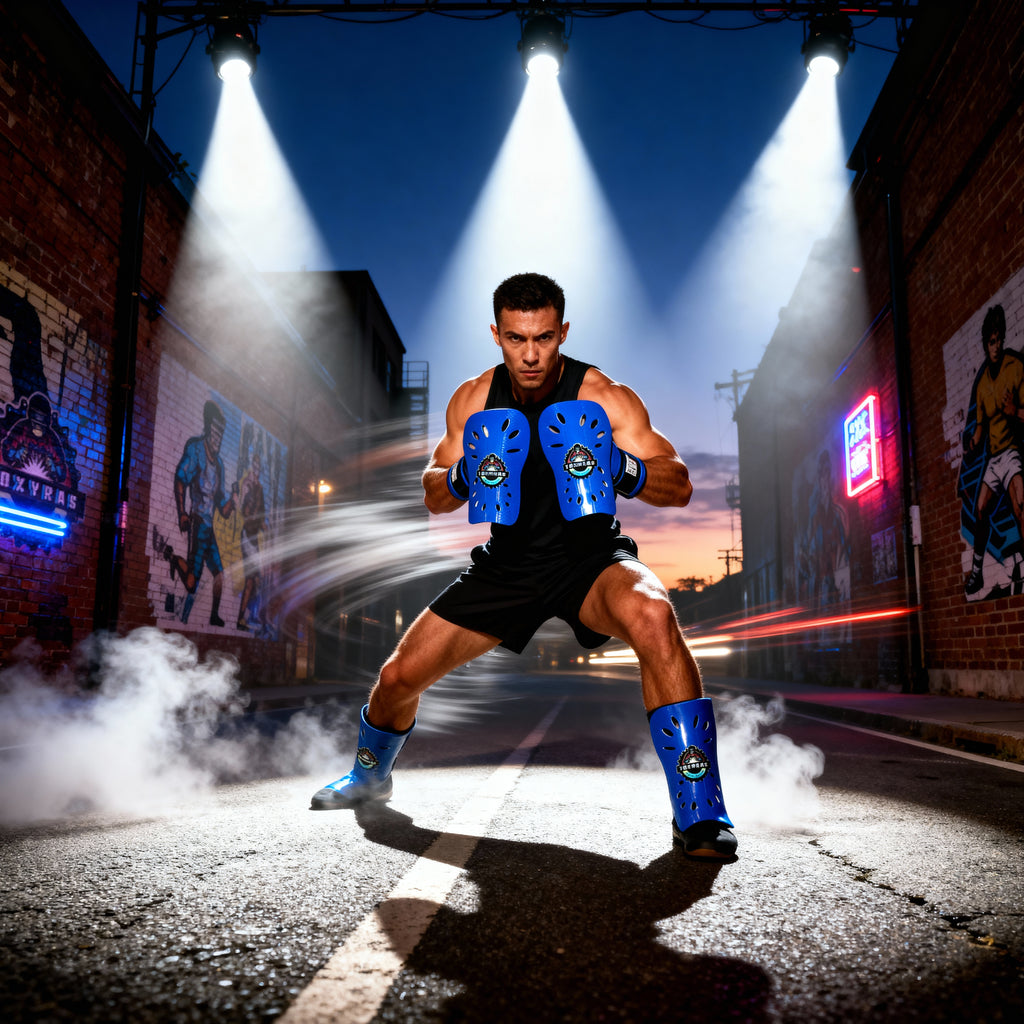 Football Shin Guards Blue