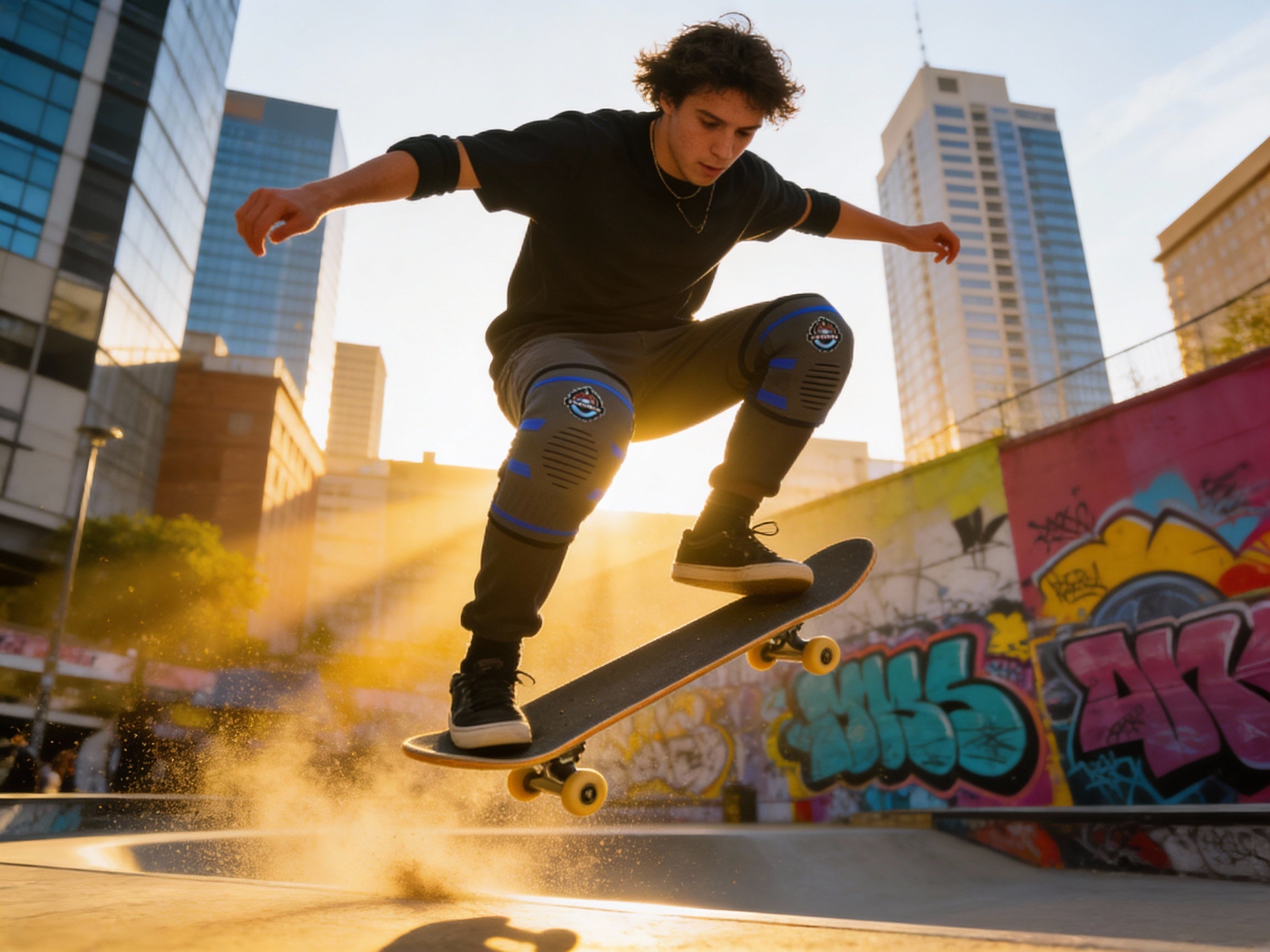 Knee Protector Black Blue