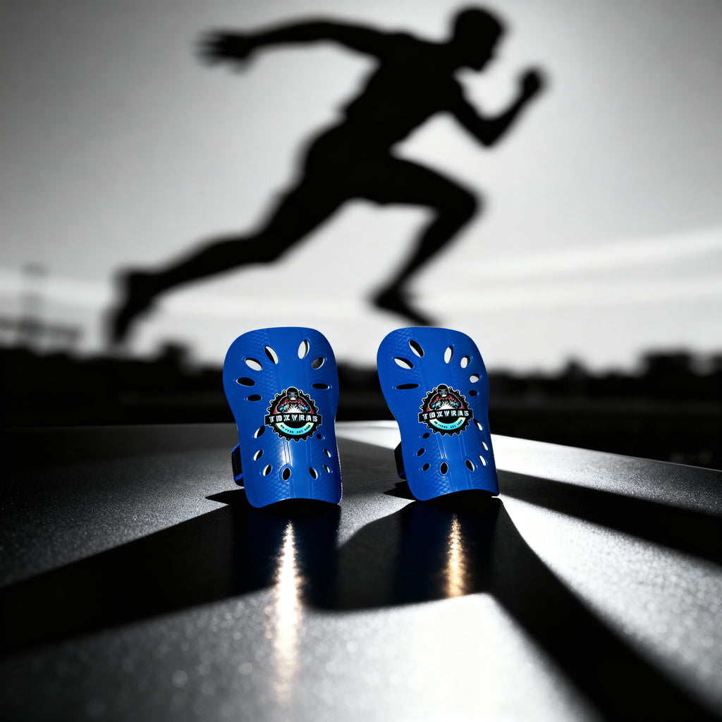 Football Shin Guards Blue