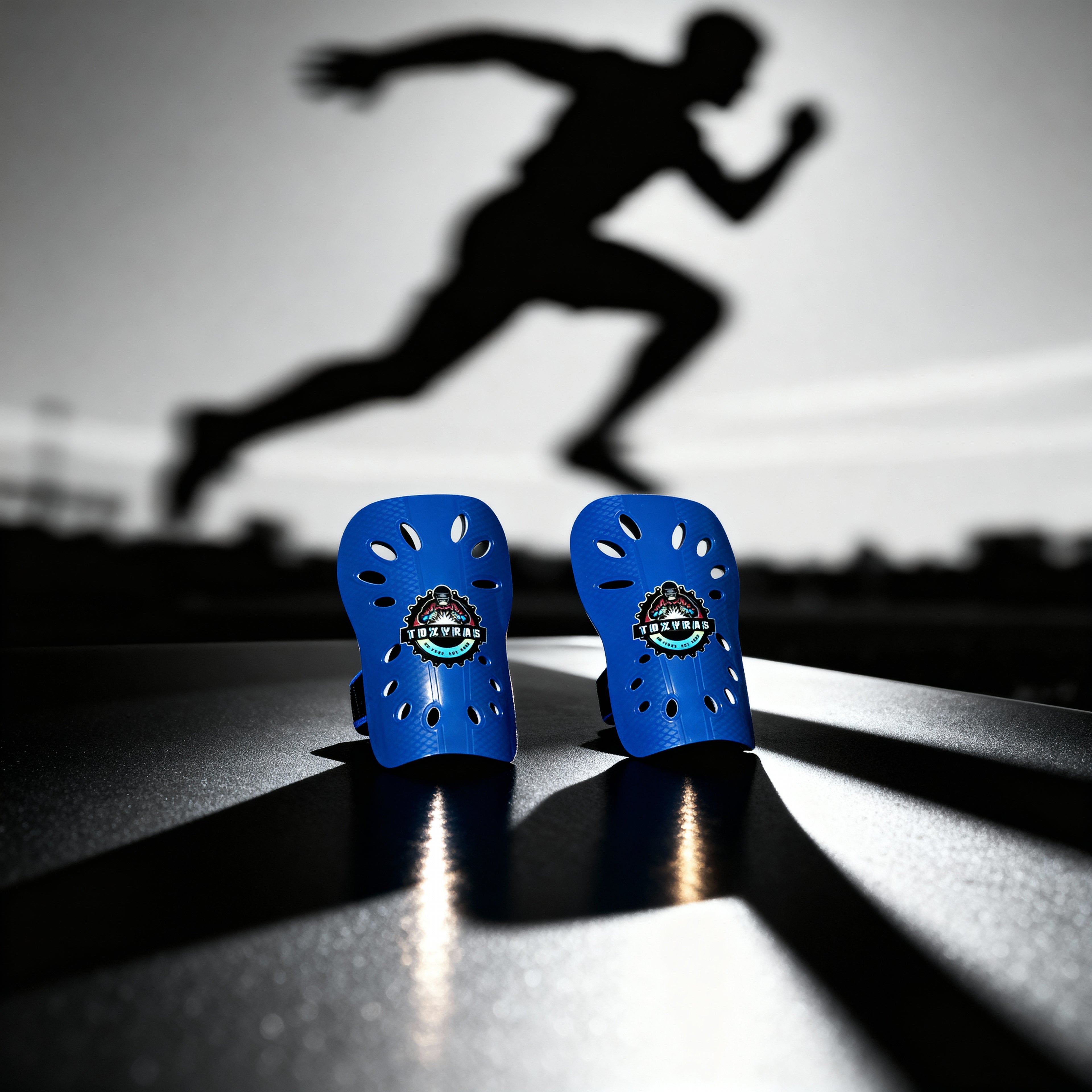 Football Shin Guards Blue