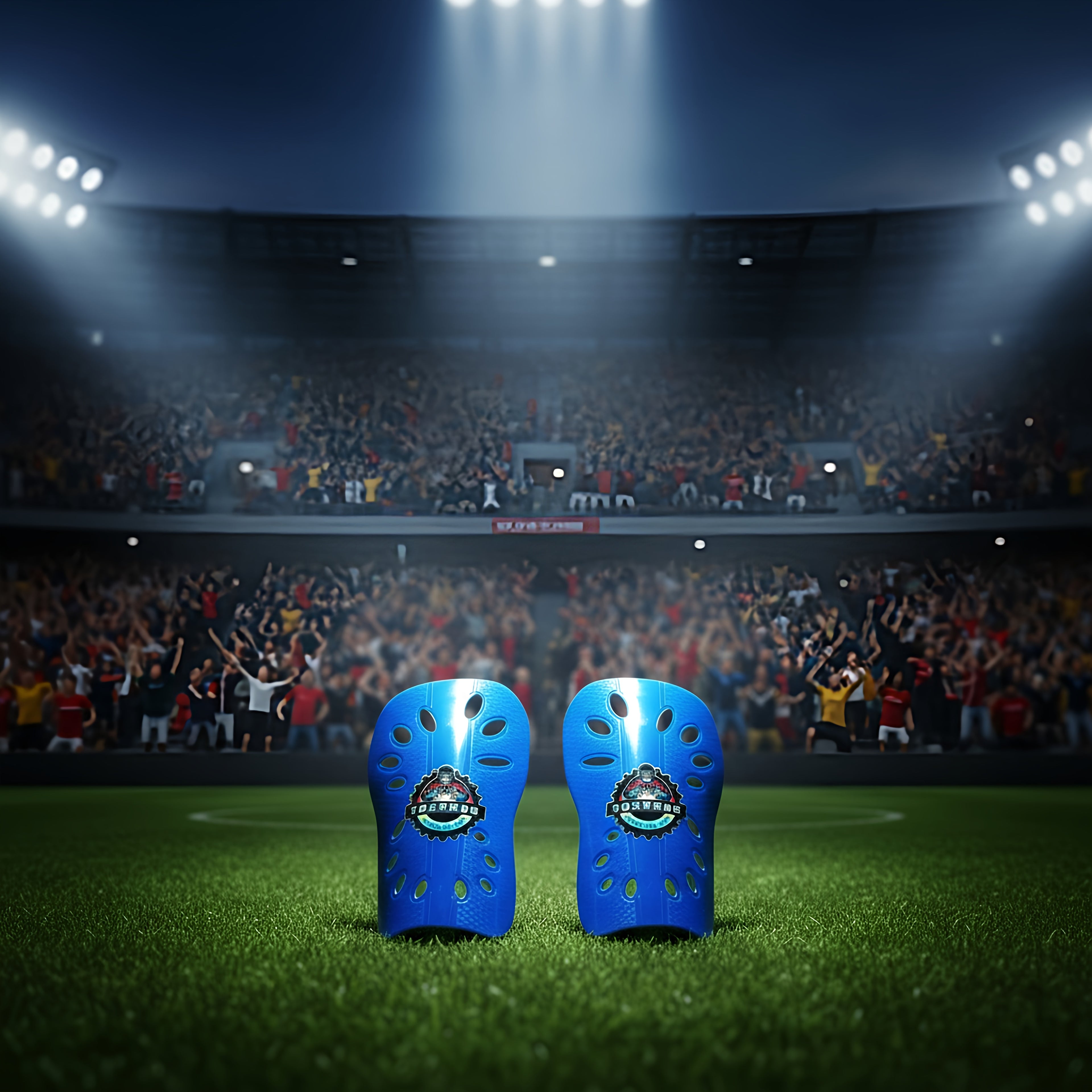Football Shin Guards Blue