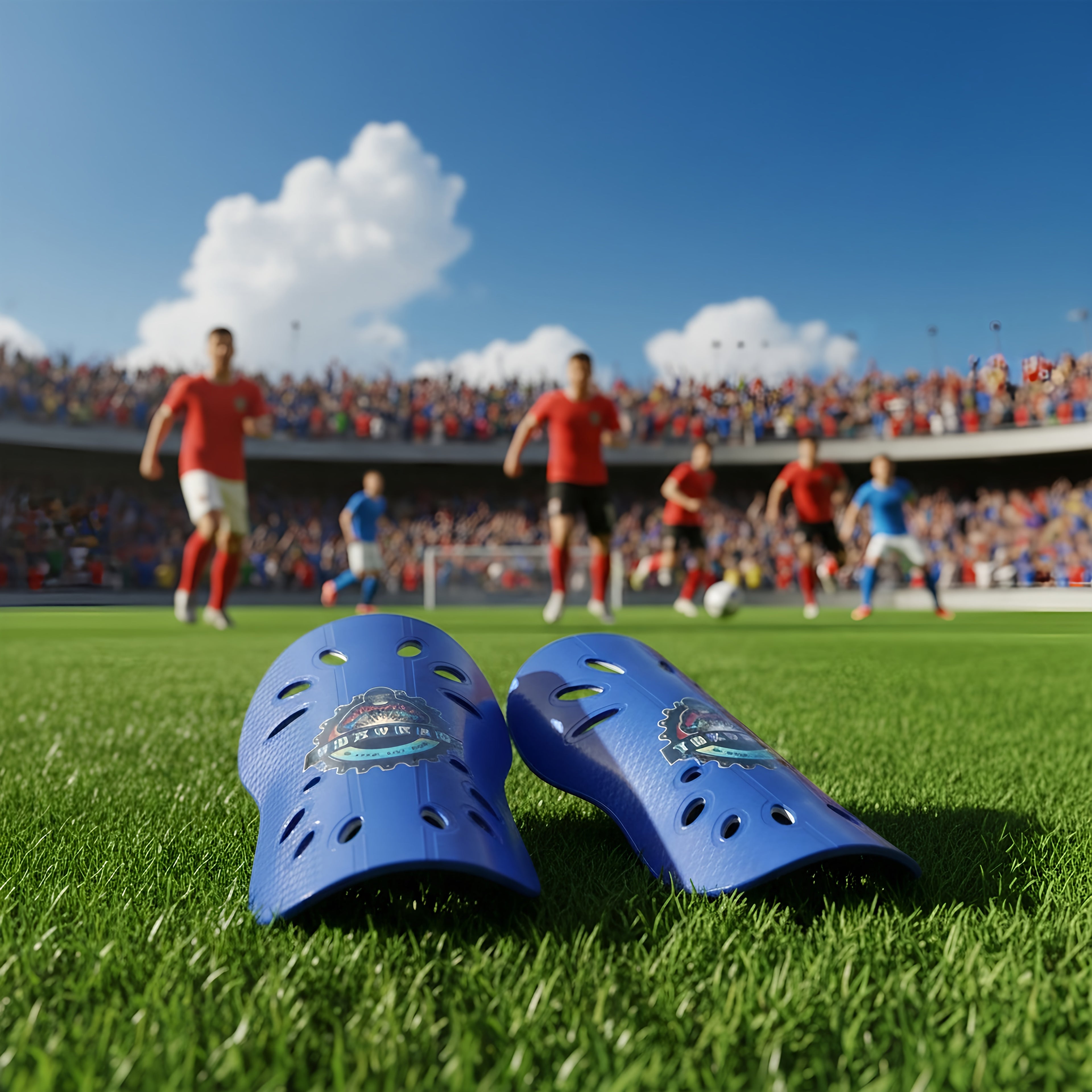 Football Shin Guards Blue